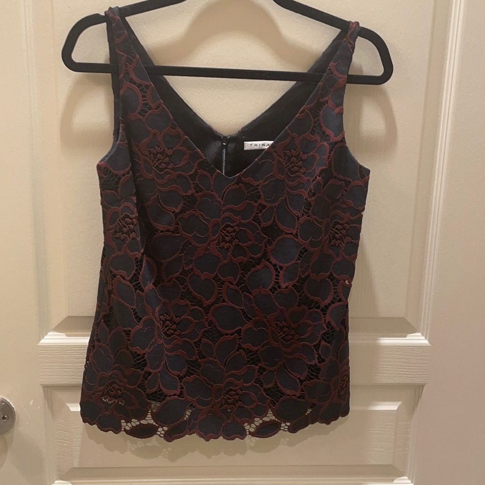 Trina Turk blouse, EUC, small